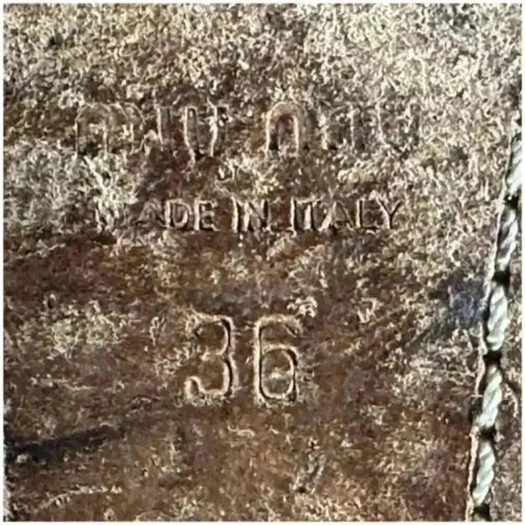 MIU MIU Prada Flats Shoes Silver Gold 6 Rhinestone Glitter Bow Pointed Toe 36 - Picture 9 of 9